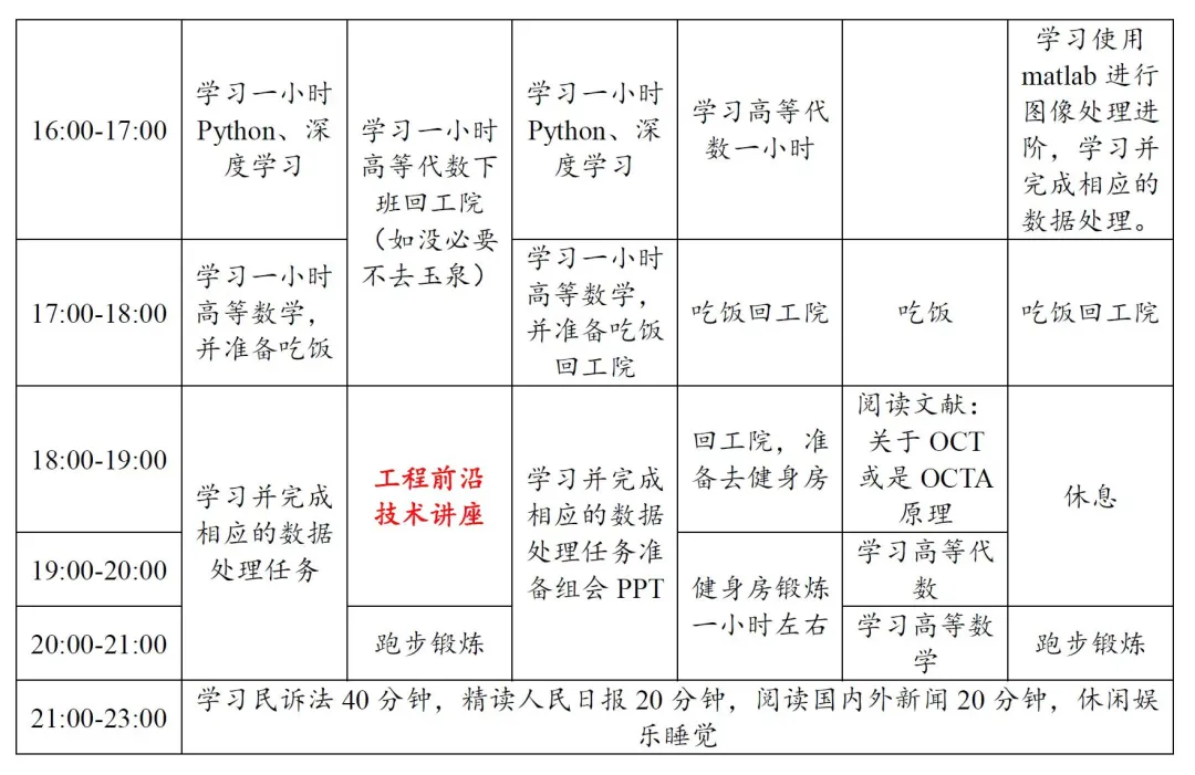 当多彩生活遇上井井有条！浙大学子作息表“曝光”