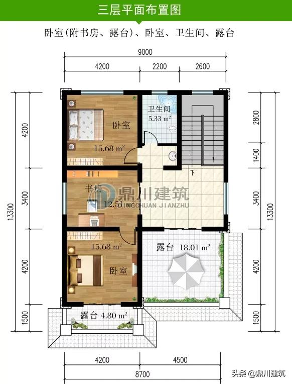 开间8米占地百来平，照样建出好房子，个个都有大客厅大露台
