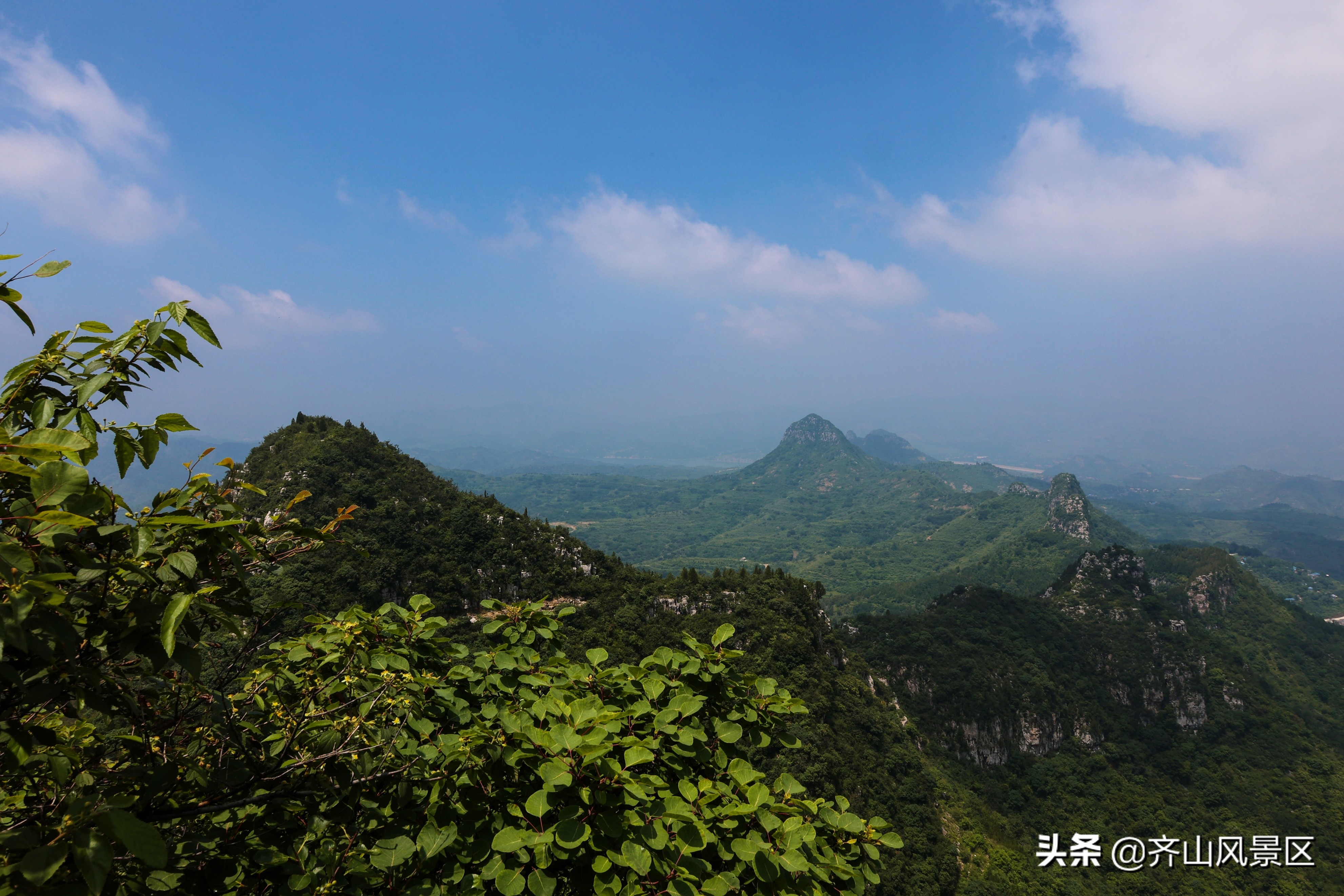 雨后放晴的齐山,山顶远眺美得很