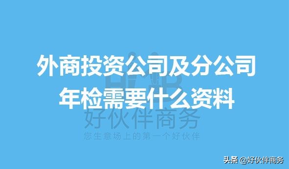 外商投资公司及分公司年检需要什么资料？