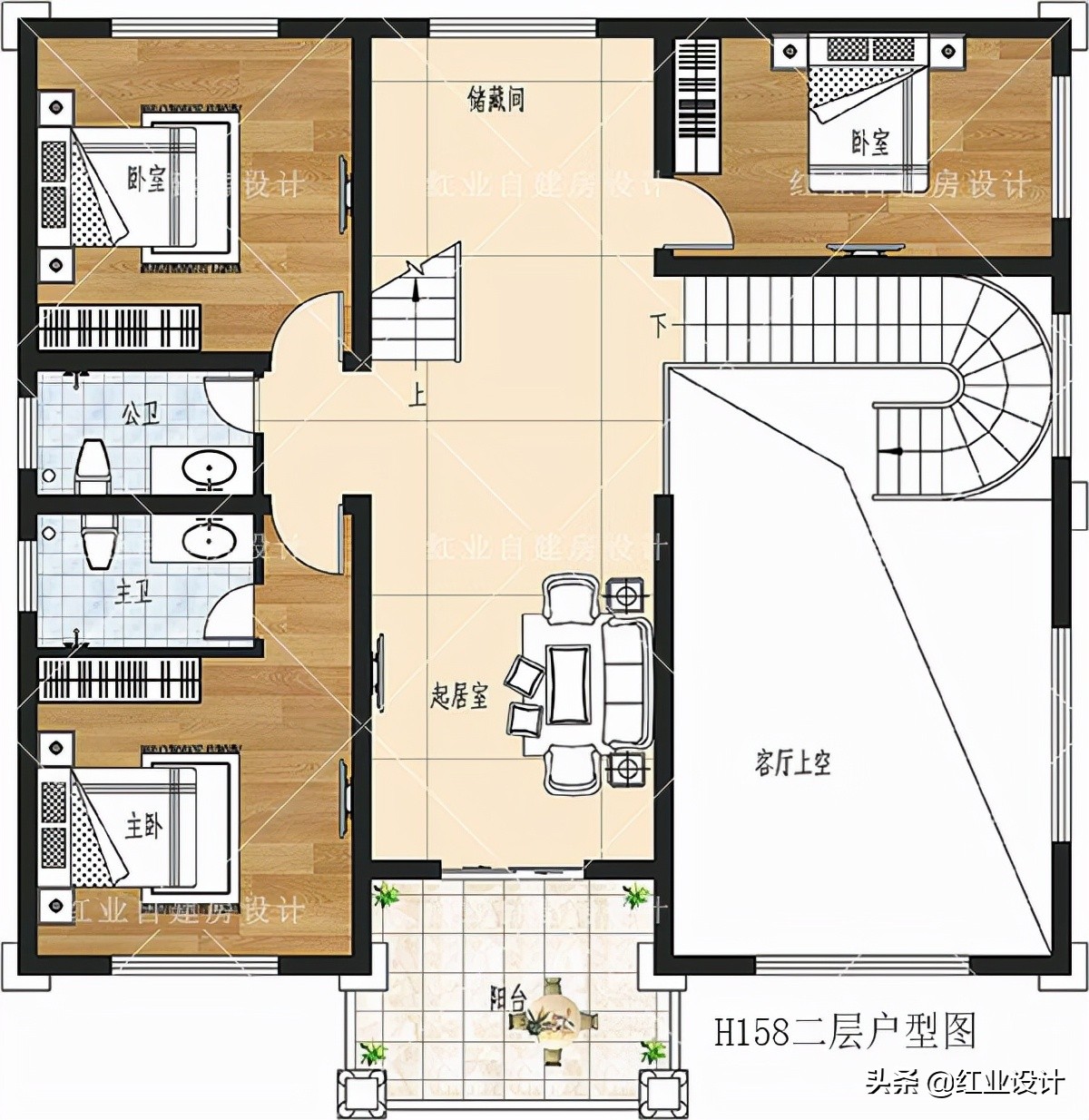 回农村自建房，怎能没有大堂屋？推荐5套图纸总有一套适合你