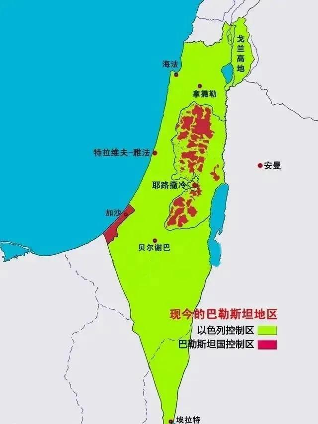 巴勒斯坦地区(有以色列和巴勒斯坦两国)地处亚,非,欧三洲的交通枢纽