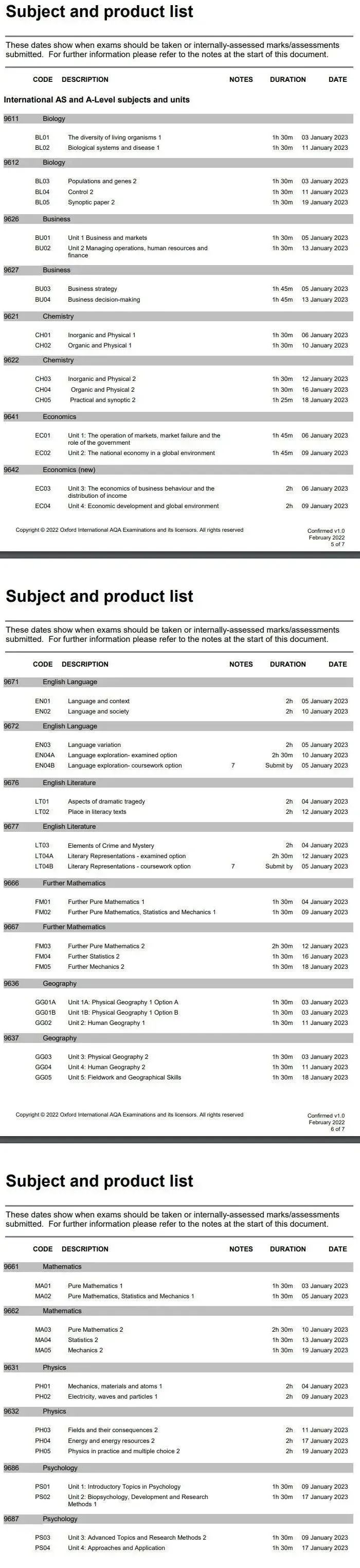 剑桥商务英语考试时间（三大考试局2023年IGCSE &amp; A-Level的考试时间安排）