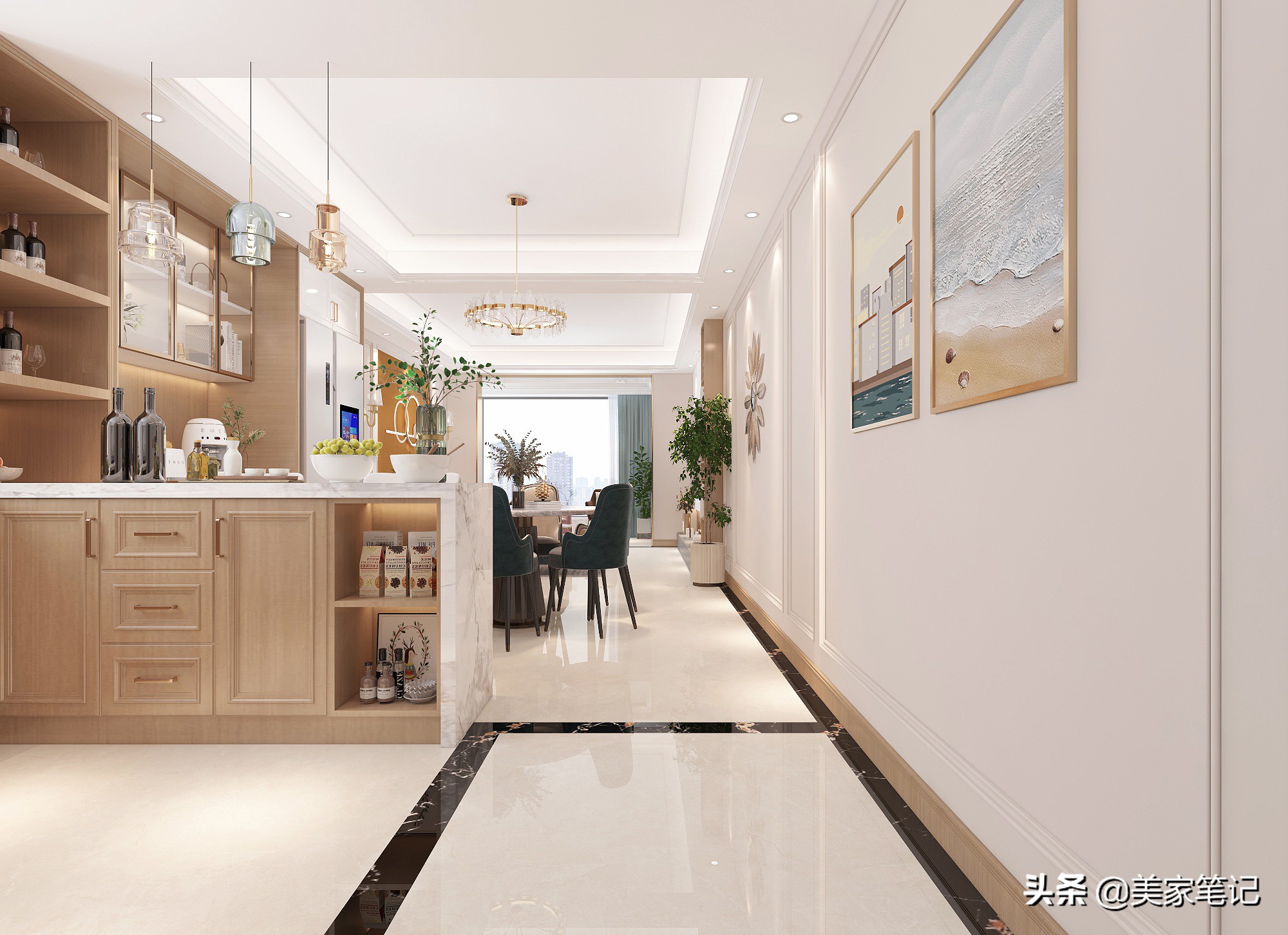 108小户型就该这样美，暖色调美式轻奢，不仅温馨时尚还有高级感
