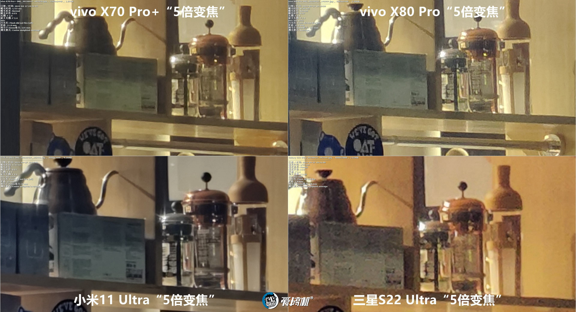 旗舰拍照PK：vivo X80Pro对X70Pro+、三星S22Ultra、小米11Ultra
