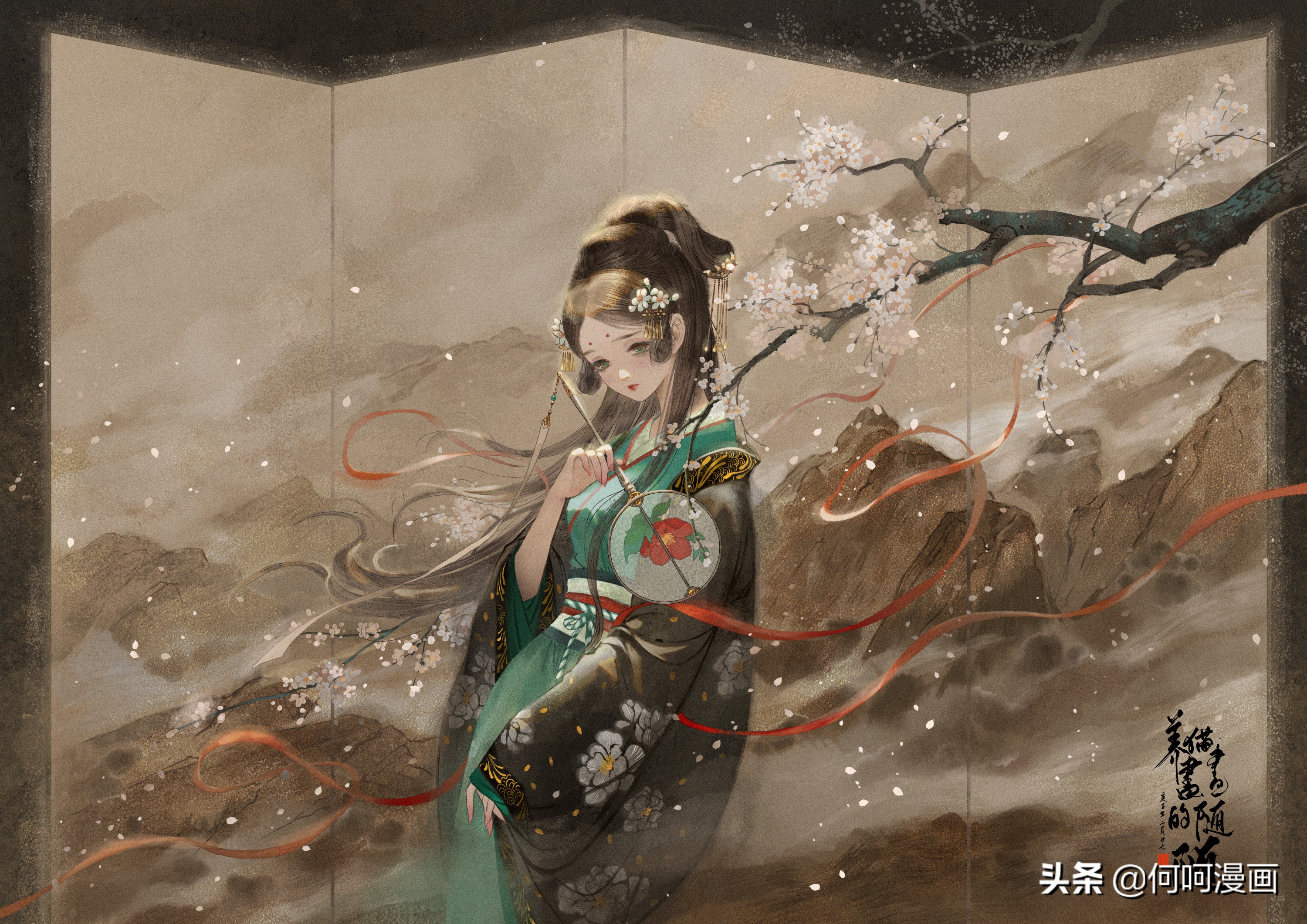 造型漂亮色彩唯美的一组国风（古典）人物插画作品！让人赏心悦目