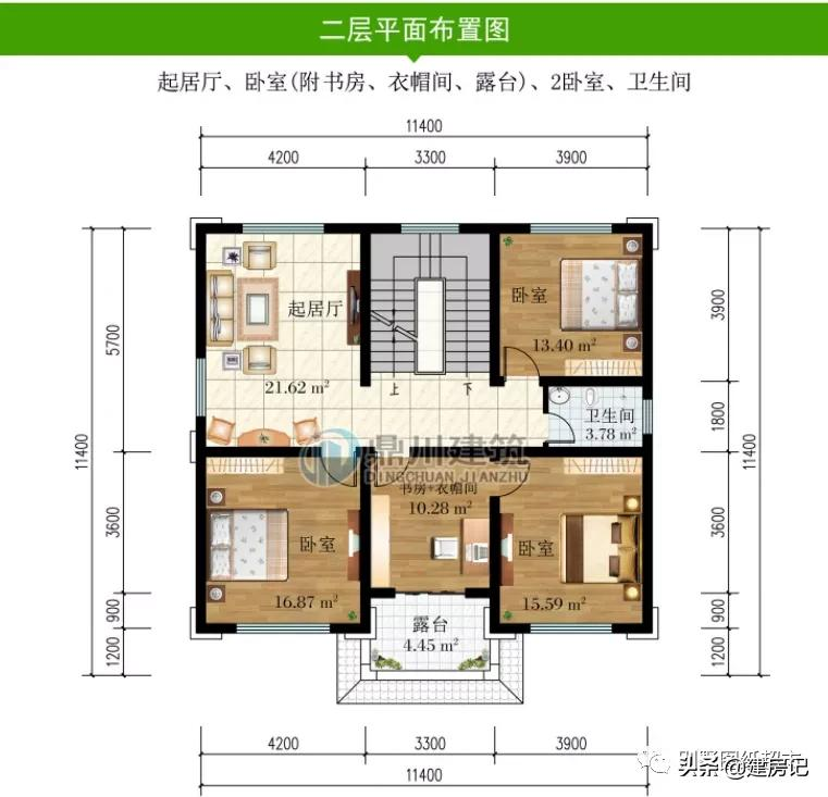 开间11米，广东17款三层农村别墅，尺寸布局有讲究，符合乡村风水