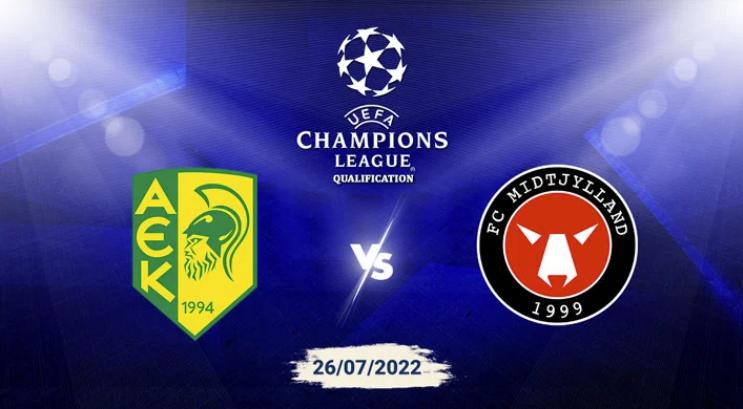 欧冠杯预赛 拉纳卡(AEK Larnaca) VS 中日德兰(Midtjylland) 足彩预测