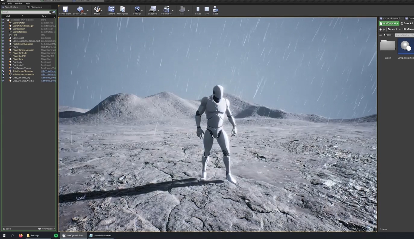 UE5超强动态景观天气系统下载（含教程）