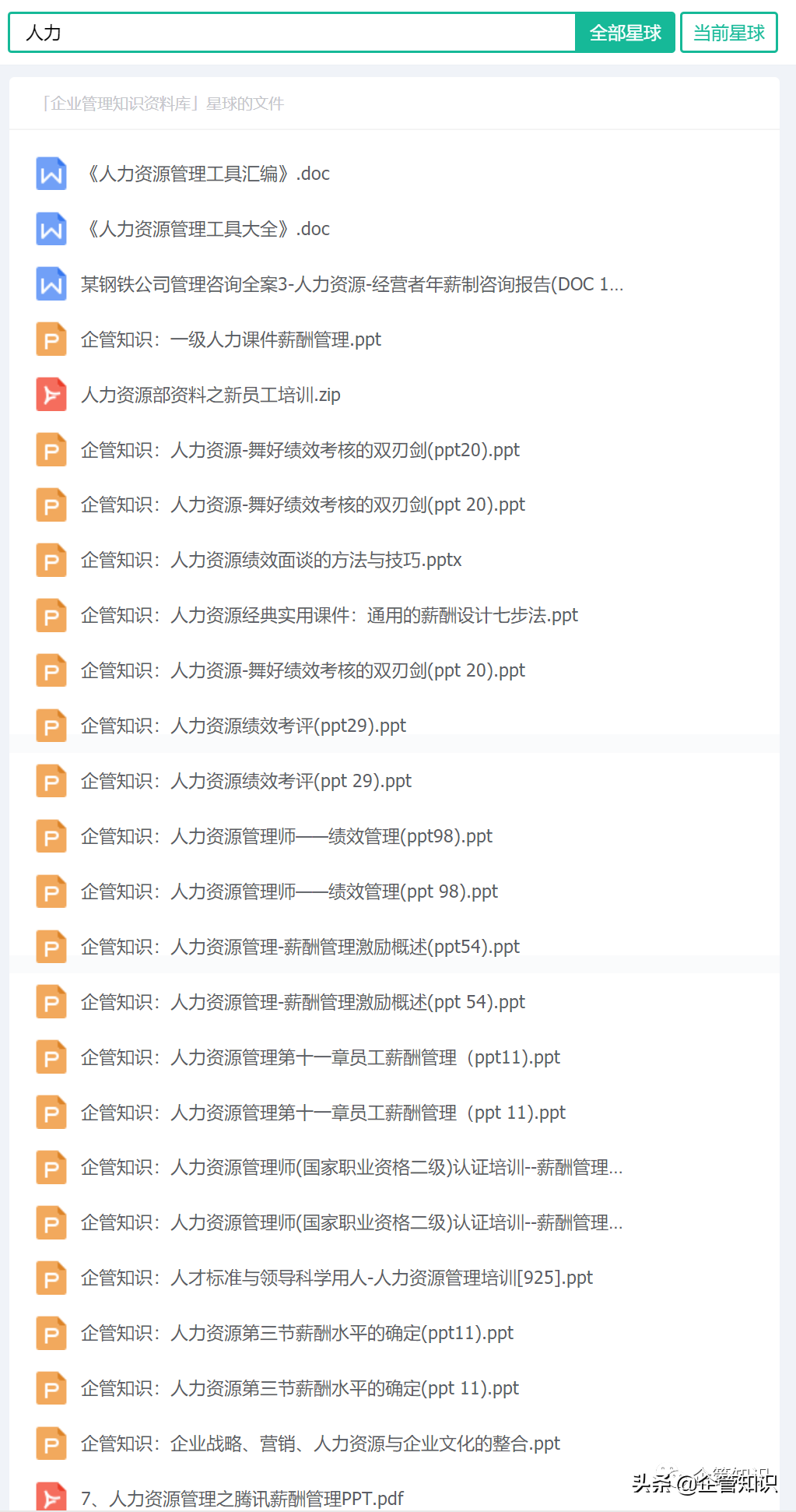 企管知识：人力资源主管总结的管理制度、表单模板案例