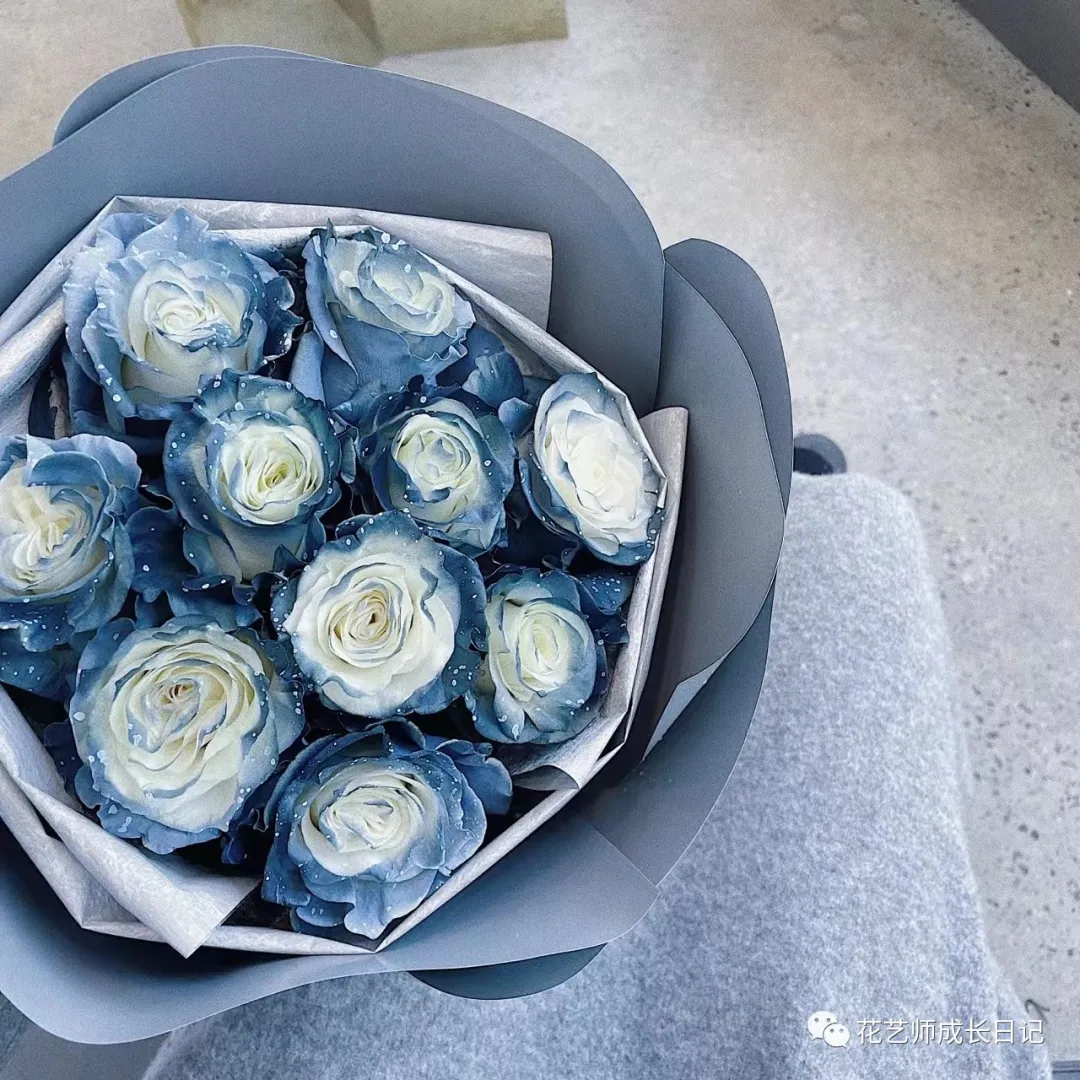 玫瑰花图片唯美一朵带包装(100朵玫瑰vol.56 - 厄瓜多尔银河玫瑰，在浪漫宇宙中盛放的蓝玫瑰)