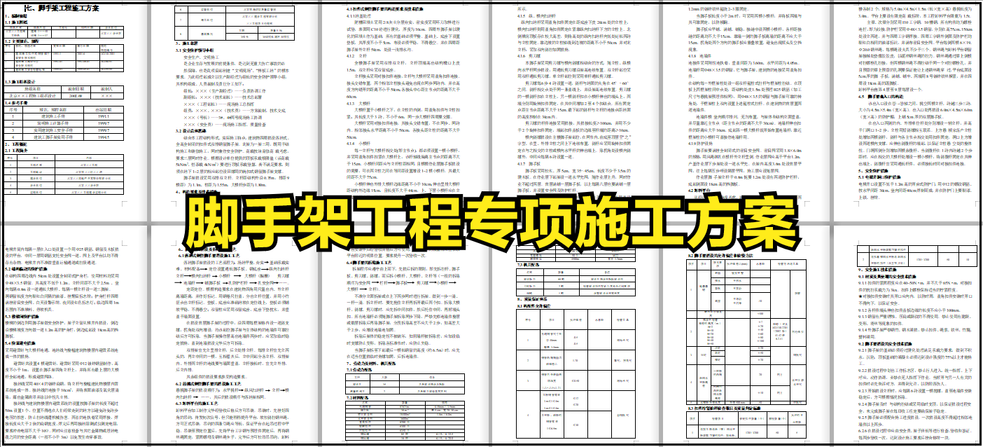 中建全套施工方案，不愧是行业标杆，包含各个分项工程，标准范本