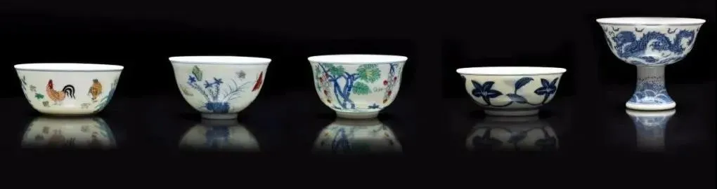 读瓷|三年的沉淀,烧出这一组绝美斗彩青花杯,太贵气了