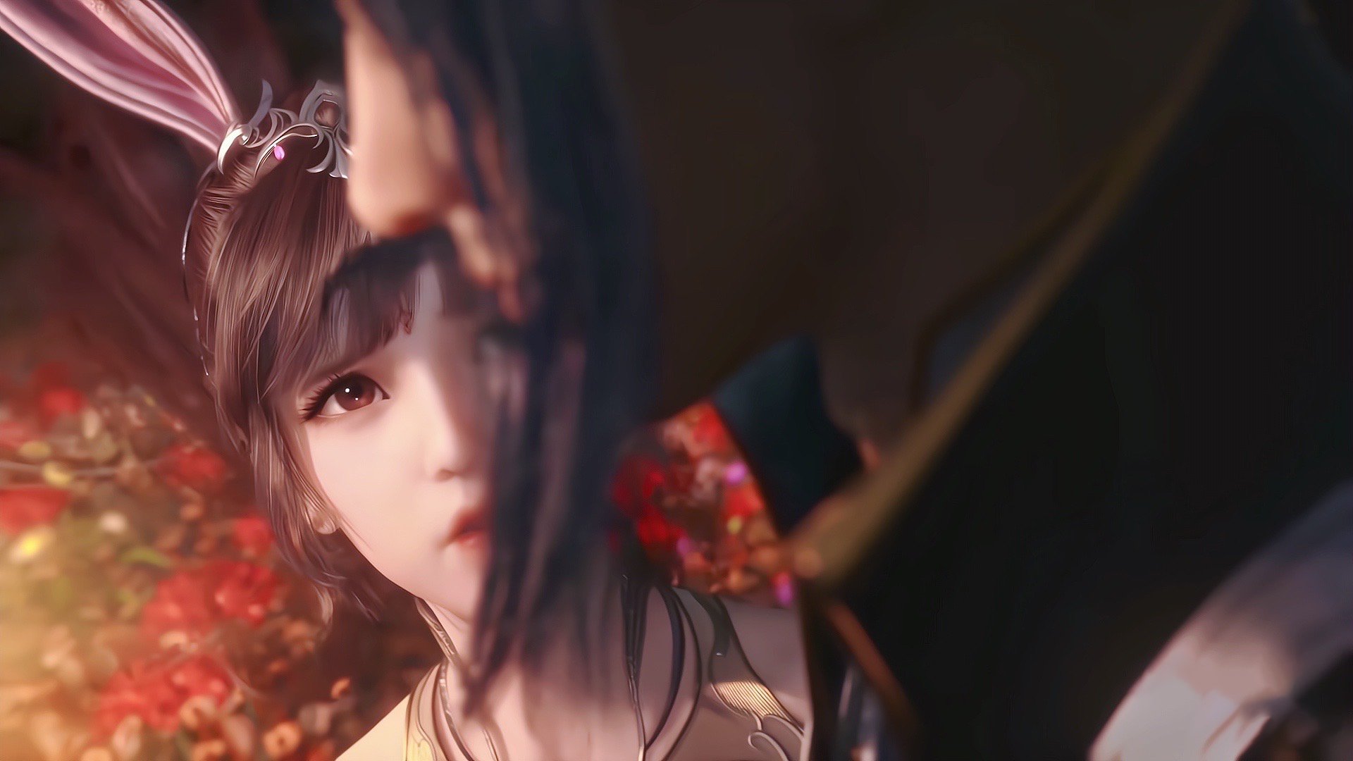 小舞仰头45度样子绝美,鼻子粉嫩红唇诱人,眼睛里全是唐三