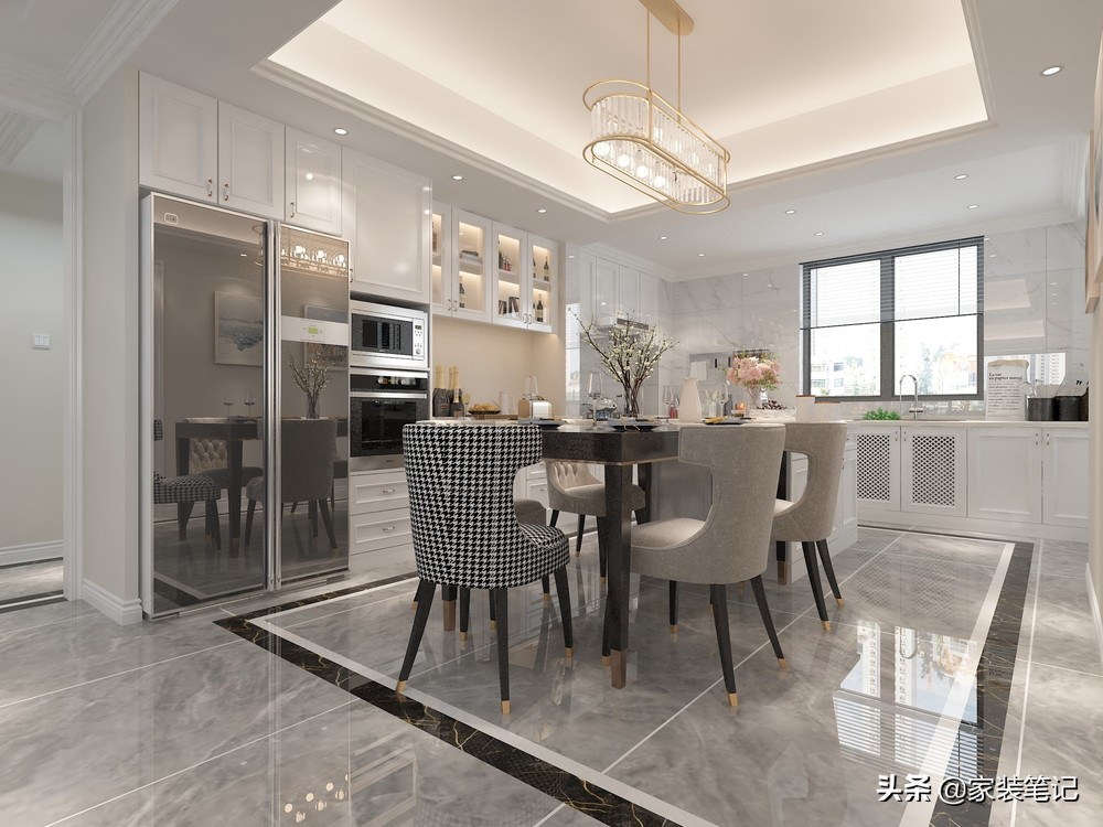 130㎡的家装简约美式，简洁有设计感，整体那叫一个高大上，很美