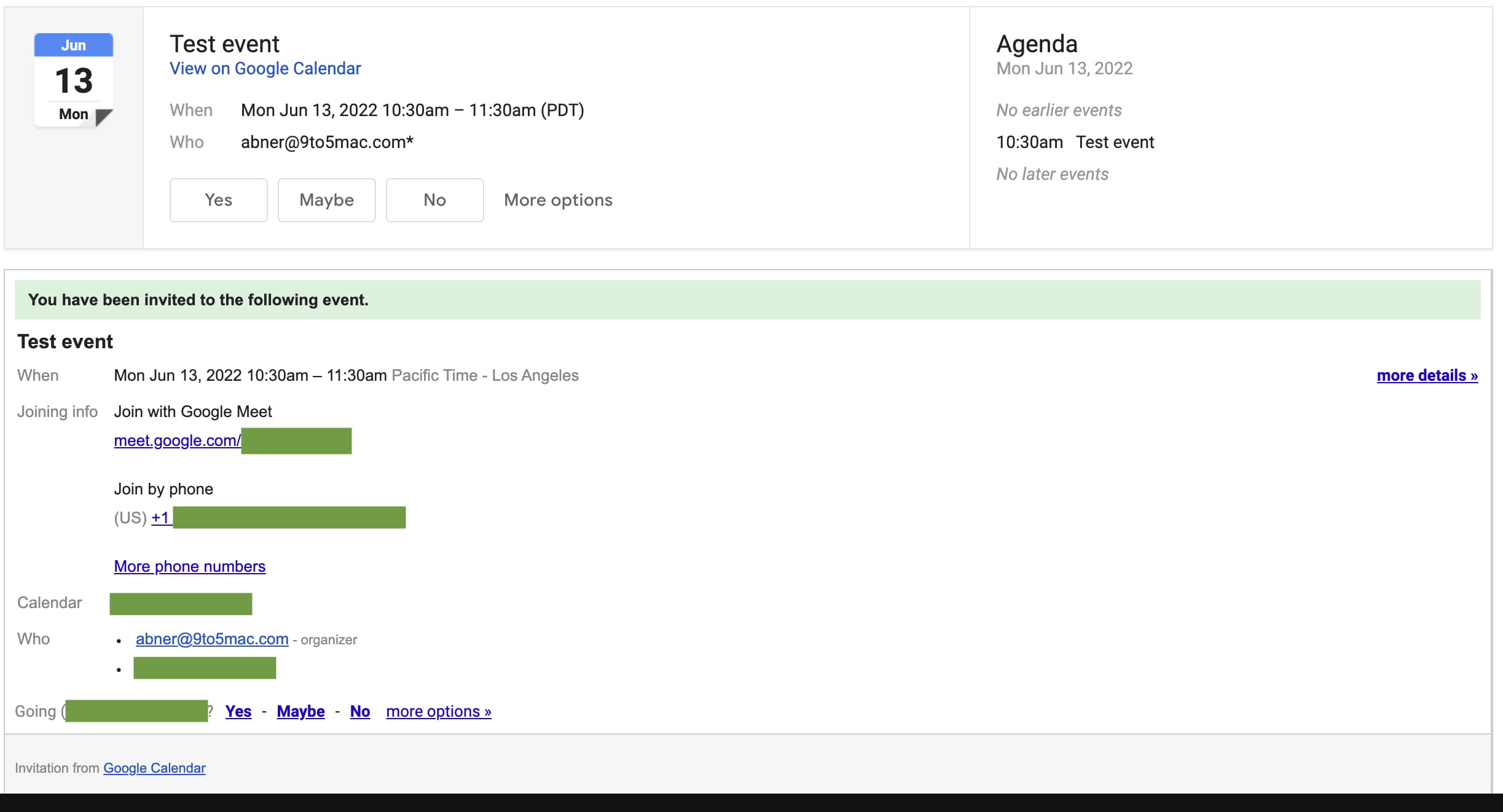 Google日历正在重新设计其电子邮件邀请函并使之现代化