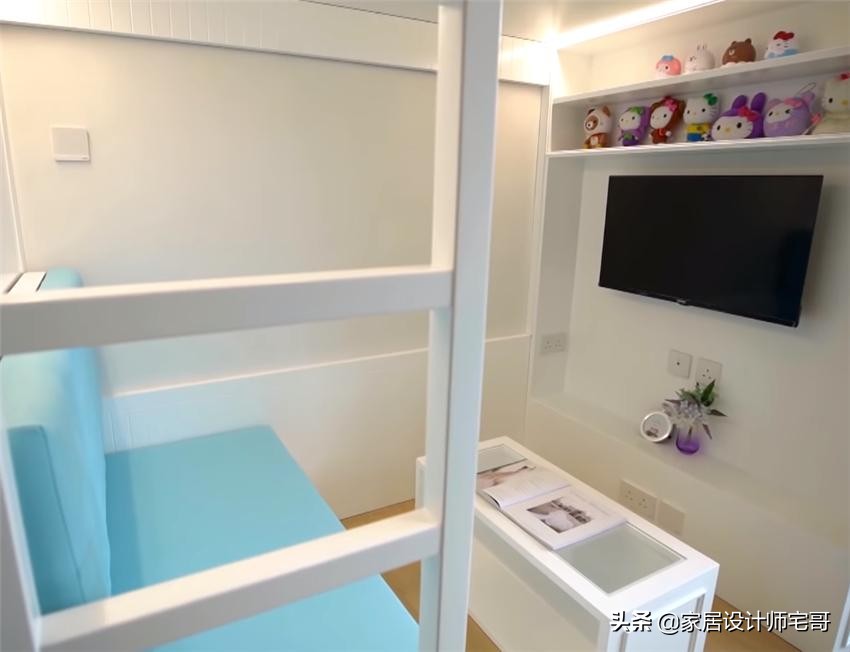 90后香港女孩不到9㎡的蜗居，塞下了所有的功能区，网友：太逼仄