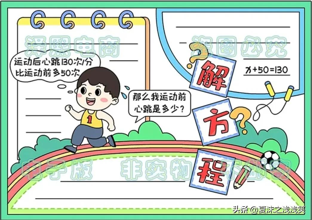 小学生数学常用手抄报200张