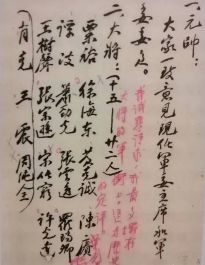 1955年元帅和大将最初名单都有谁？一张老照片说明一切