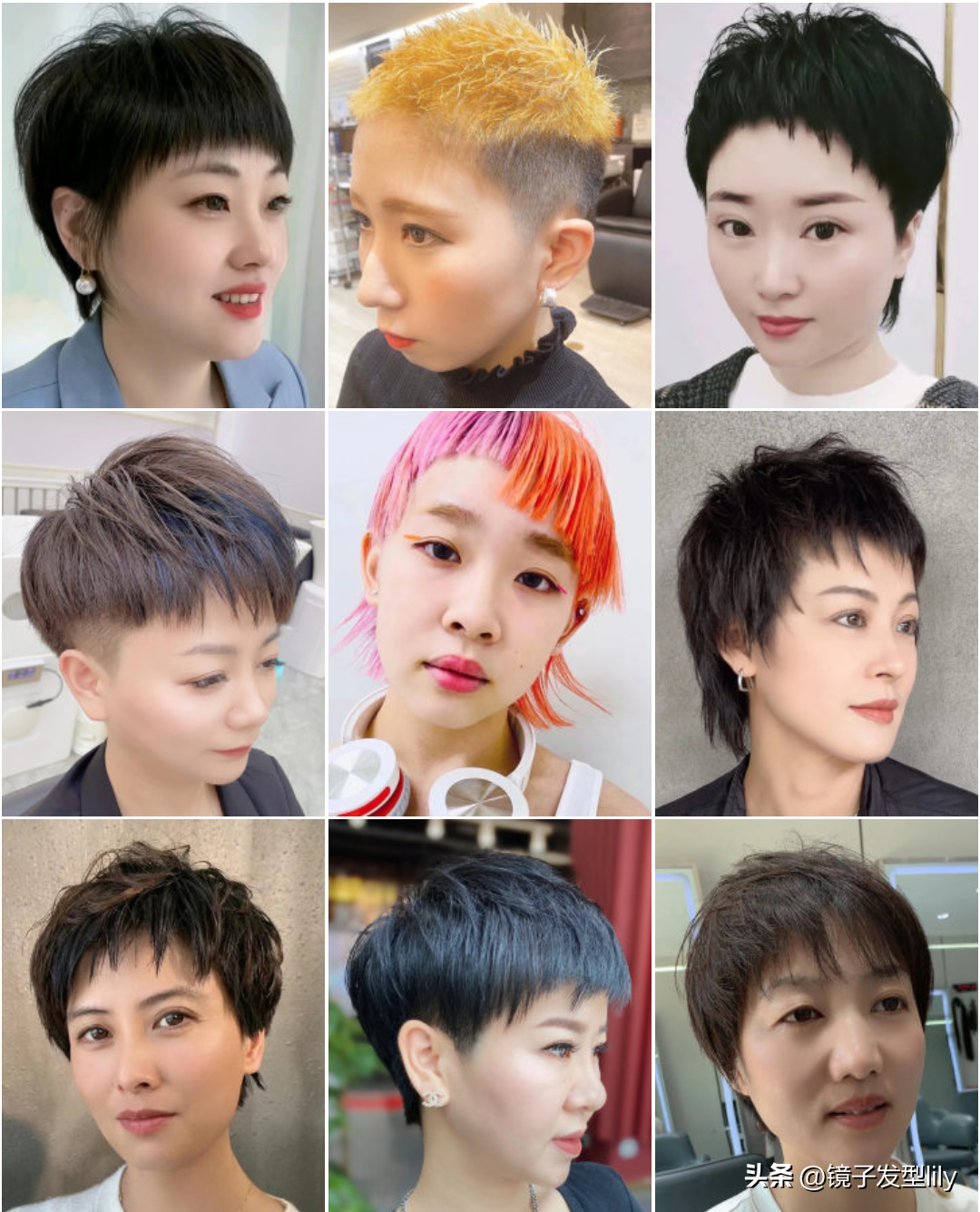 洋气短发女图片大全集(短发时尚发型图片)