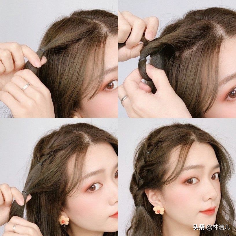 赵丽颖发型怎么扎(赵丽颖堪称圆脸的绑发模板,韩系半扎发修饰脸型