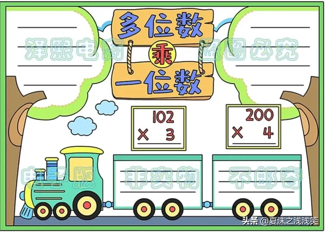 小学生数学常用手抄报200张