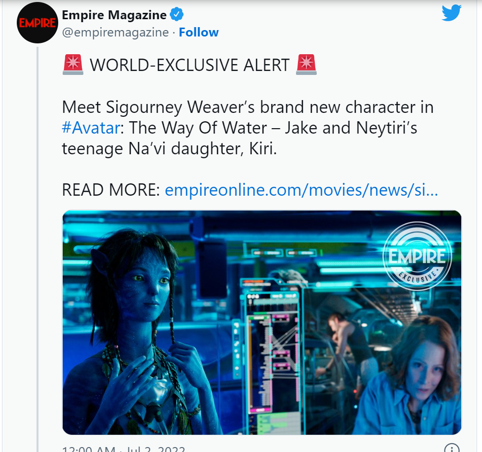 重回《阿凡达2》！雪歌妮薇佛将饰演主角的青春期女儿