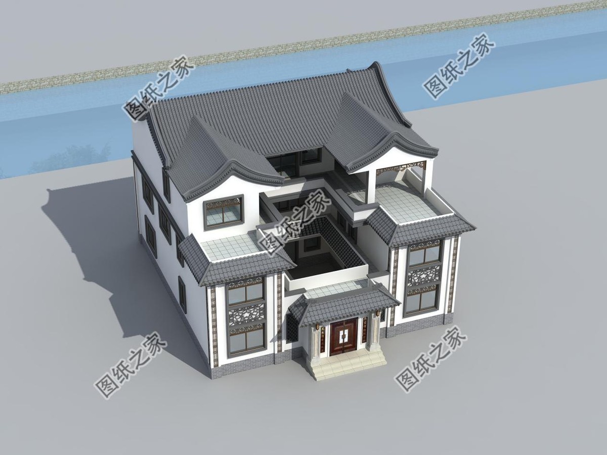 四水归堂住宅设计图，好风水配好住宅，这几款是你的菜吗？