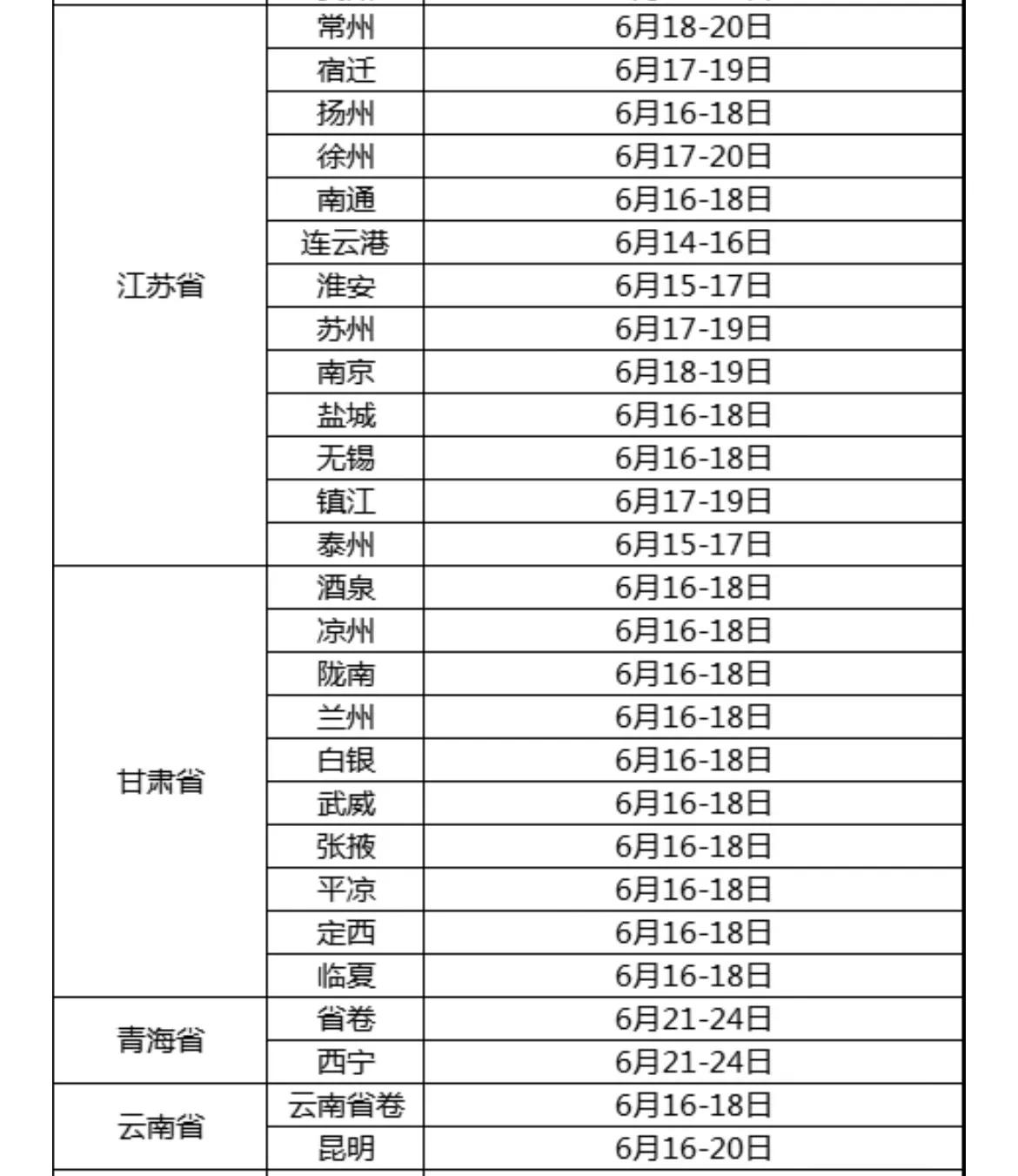 每年中考时间（每年中考时间为何6 7 8号）-第3张图片-昕阳网