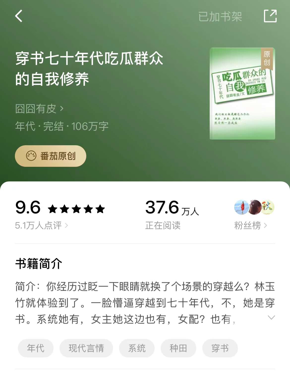 番茄小说（年代文推荐文笔好高质量）