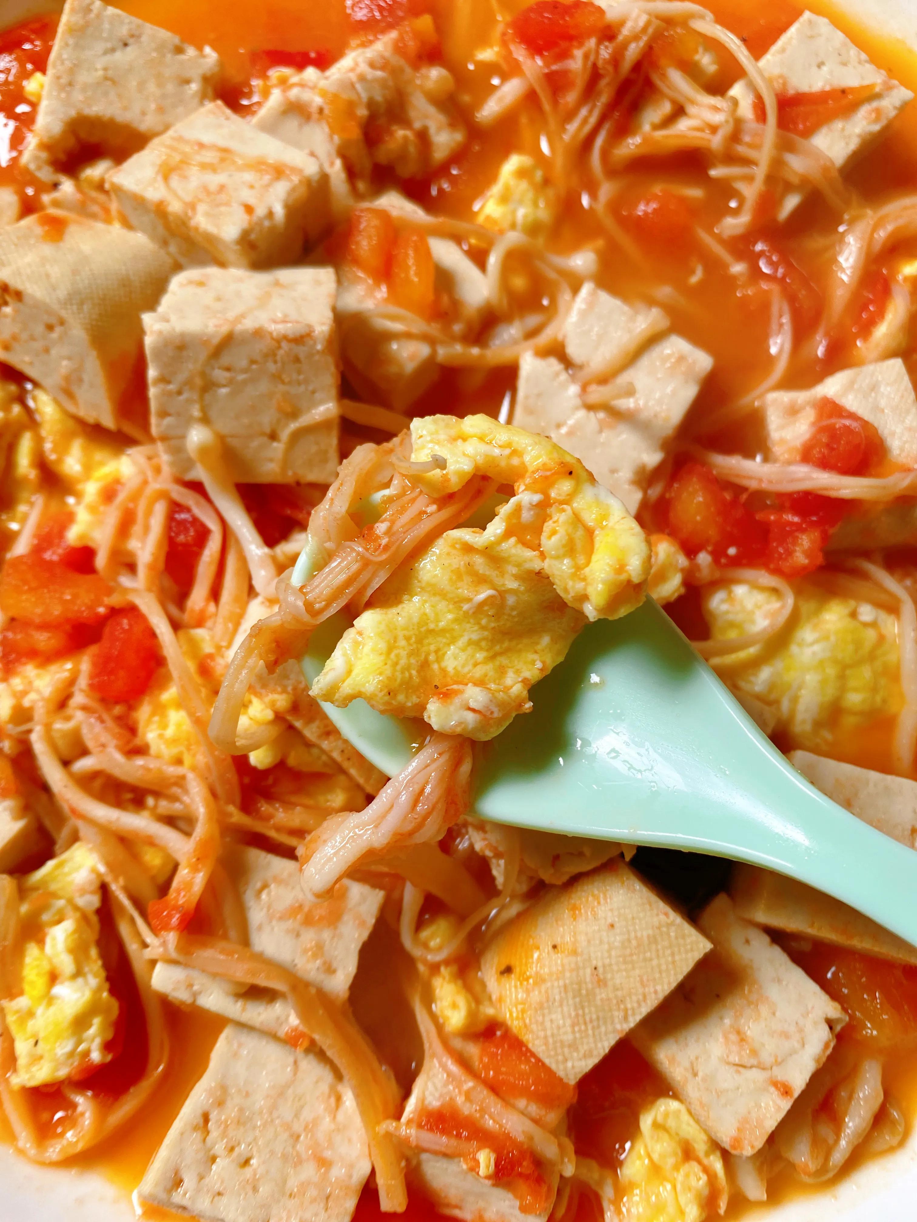 图片[4]-【番茄鸡蛋豆腐汤】做法步骤图 减肥晚餐推荐-起舞食谱网