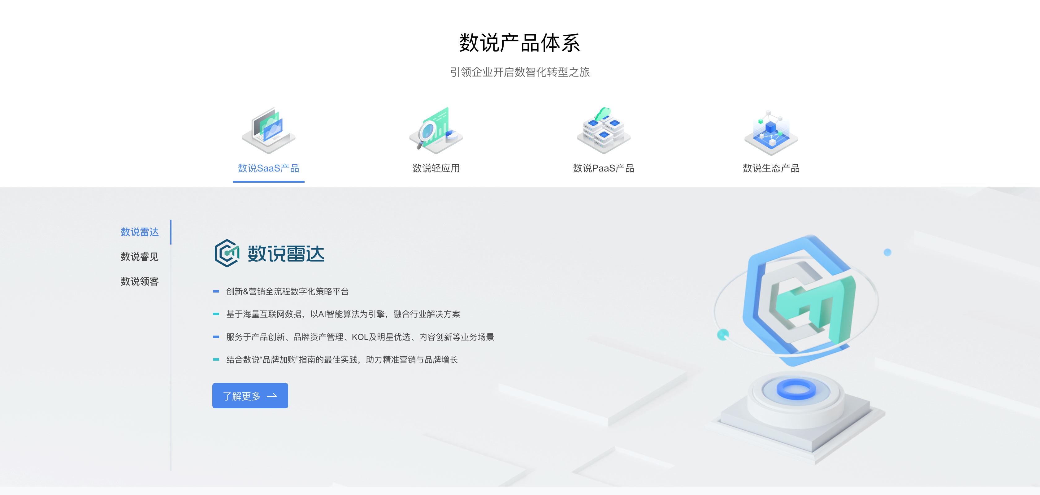 数说故事全新官网2.0正式上线，全新视觉焕新升级