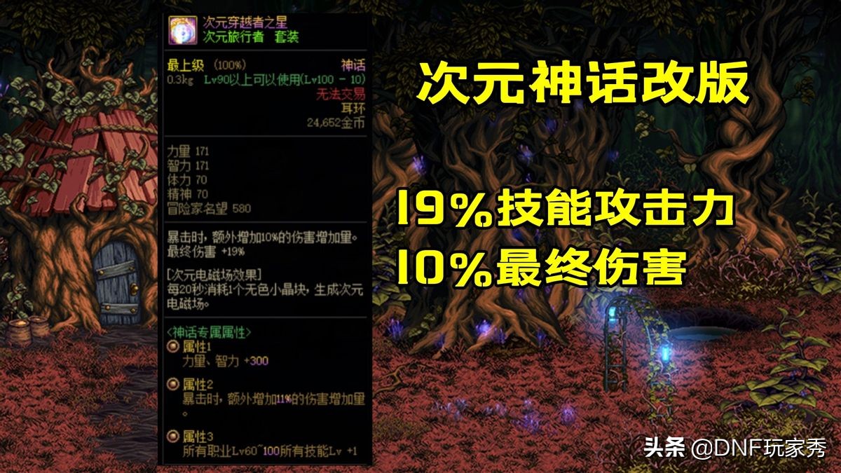 DNF：神话装备改版，上调为105级，名望值高达1900