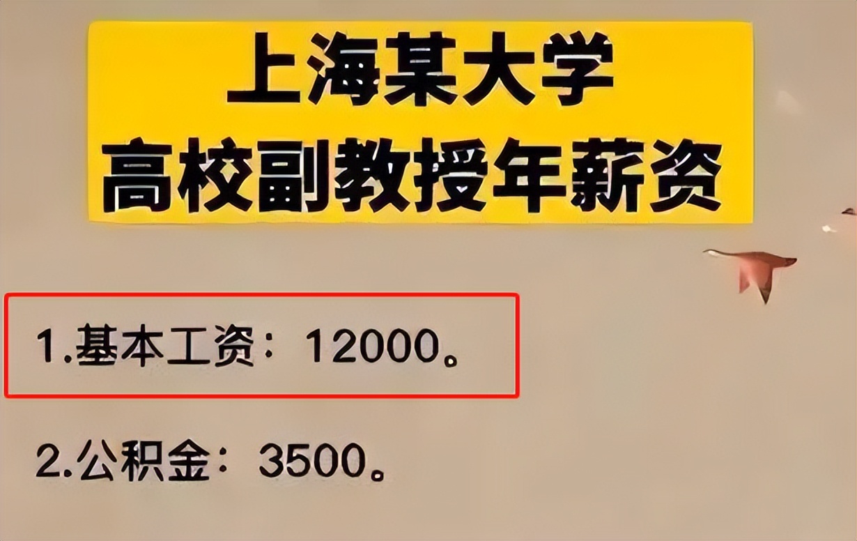 985高校副教授晒年薪，金额令人羡慕，网友：没有对比就没有伤害
