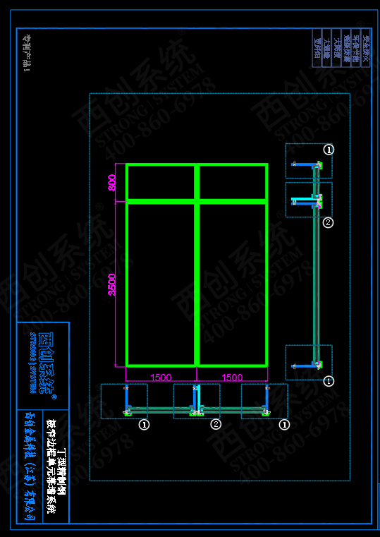 西创系统丁型精制钢极窄边框、超大跨度单元幕墙系统 - 西创系统(图5)