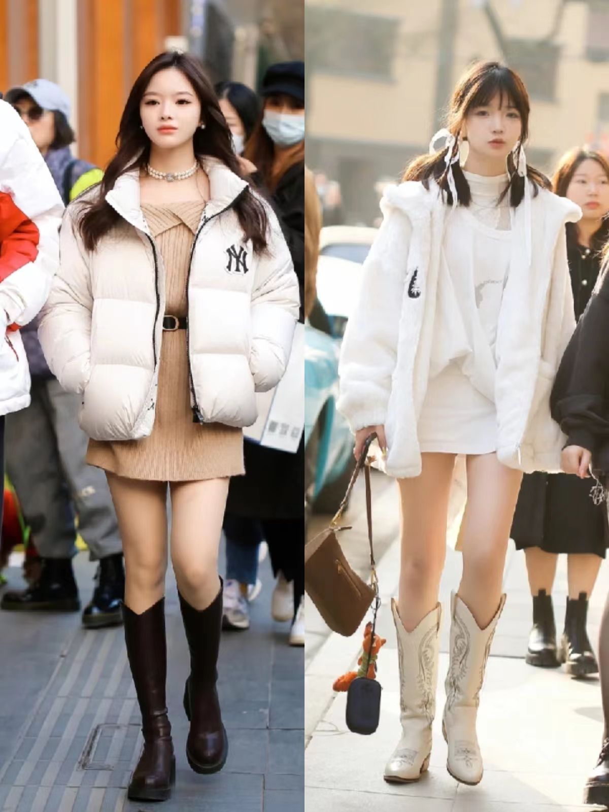 穿羽绒服配什么鞋子更时髦？街拍潮人的答案：这4双，洋气显腿长