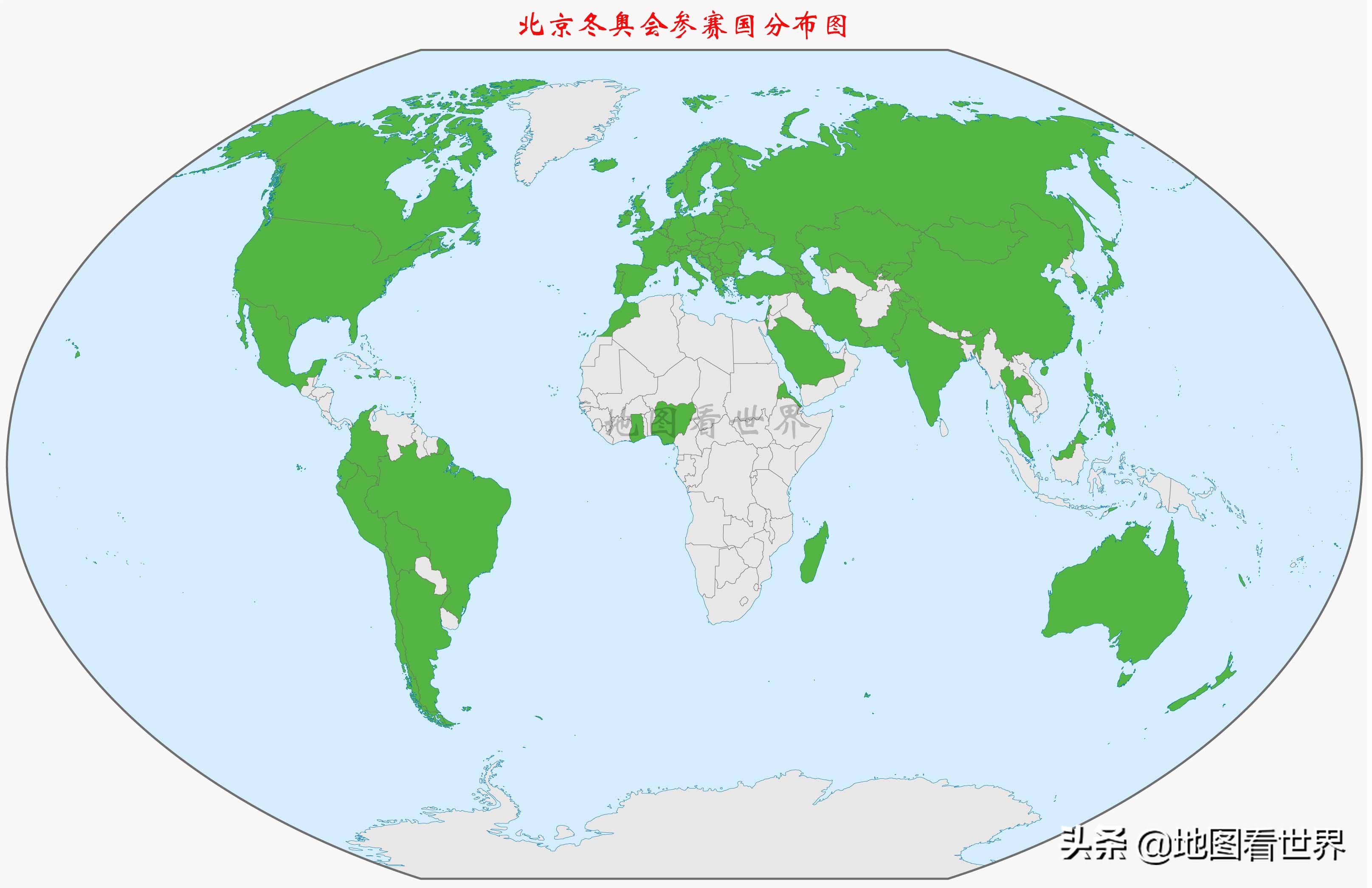 还有哪些国家地区参加奥运会（北京冬奥会参赛国地图-欧美多强，亚洲三国鼎立，非洲陪跑）