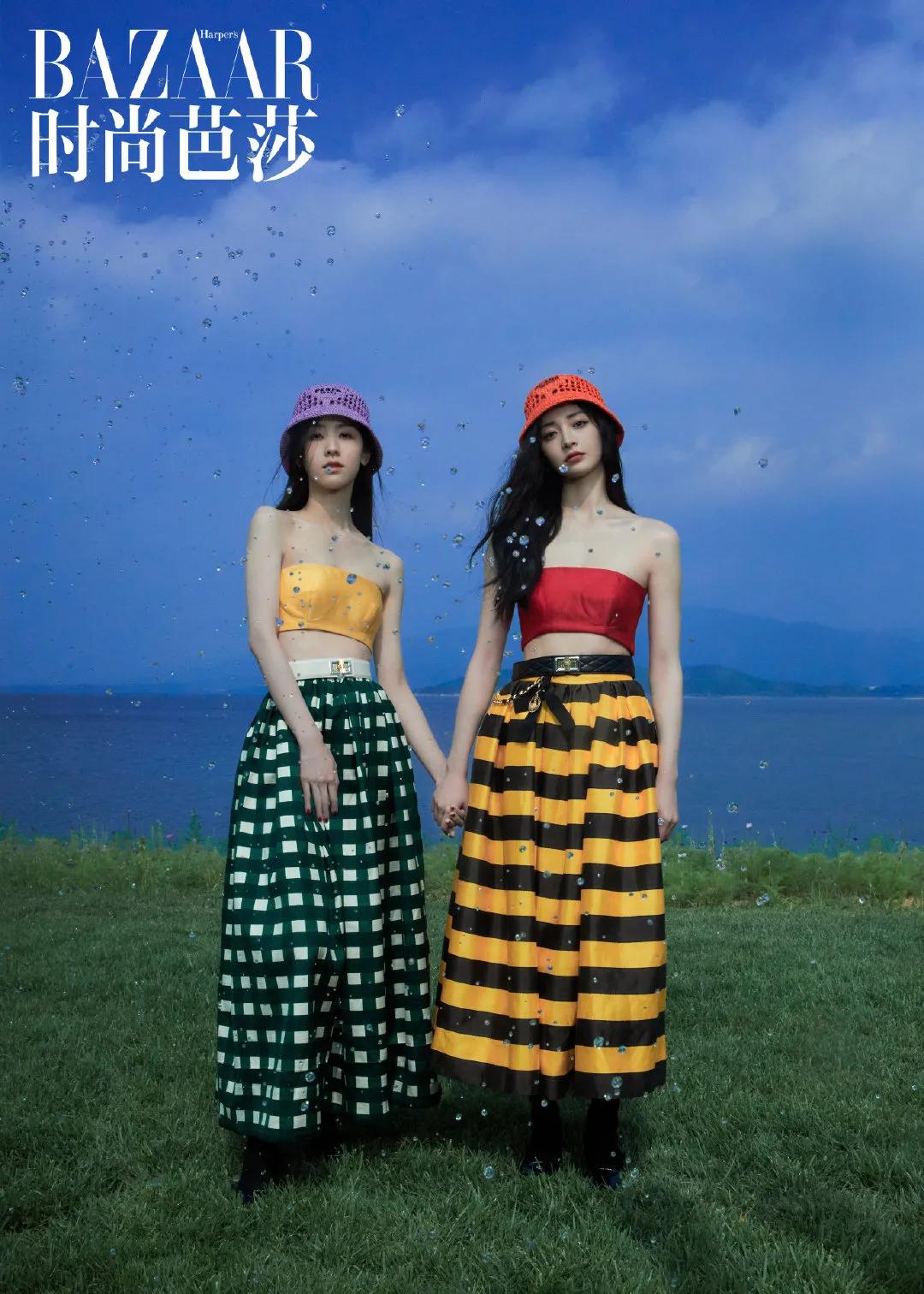 陈都灵周洁琼盛夏听雨芭莎大片