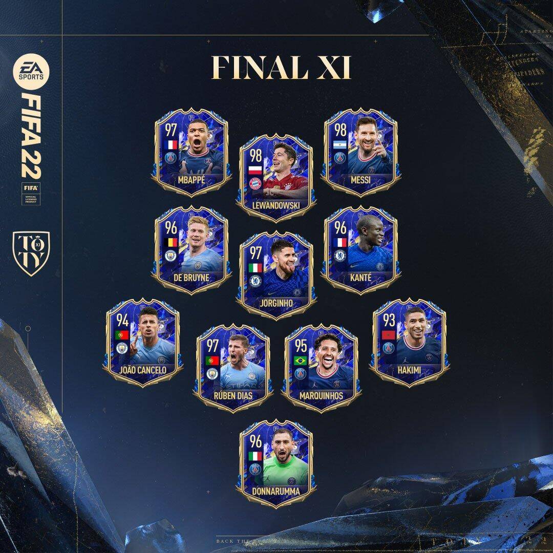 fifa22经理模式最好的阵型(FIFA22的足球最佳阵容，与FIFA不同，姆巴佩取代C罗，巴黎成赢家)