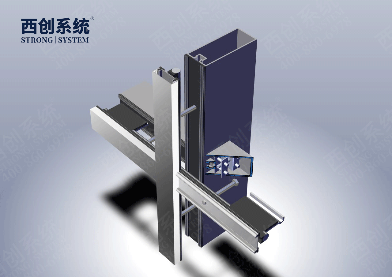 西创系统A类防火（3H）3mm精制钢玻璃幕墙系统(图12)
