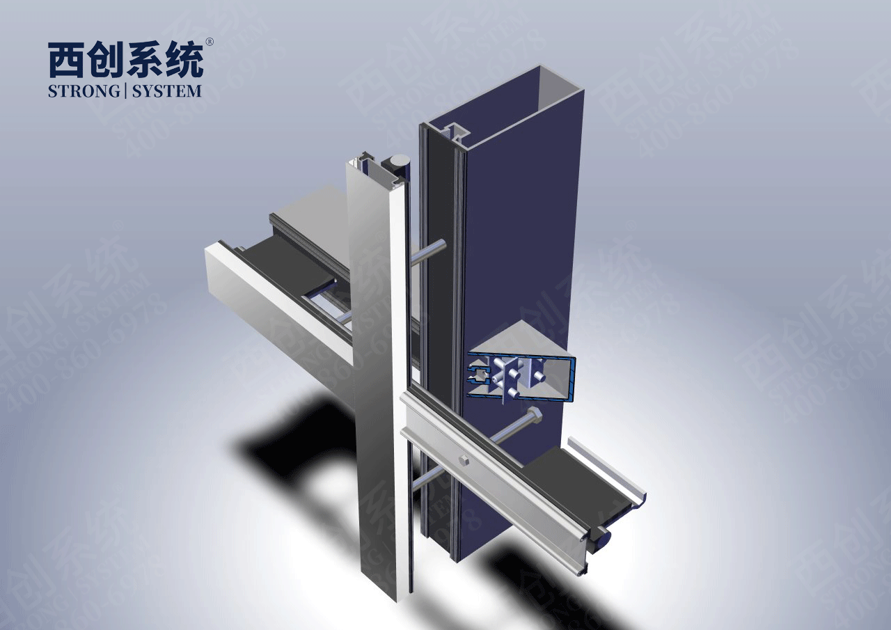 西創(chuàng)系統(tǒng)A類防火（3H）3mm精制鋼玻璃幕墻系統(tǒng)(圖12)