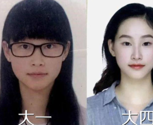 学生大学四年对比照片明显，差距堪比整容，转型成为男神女神