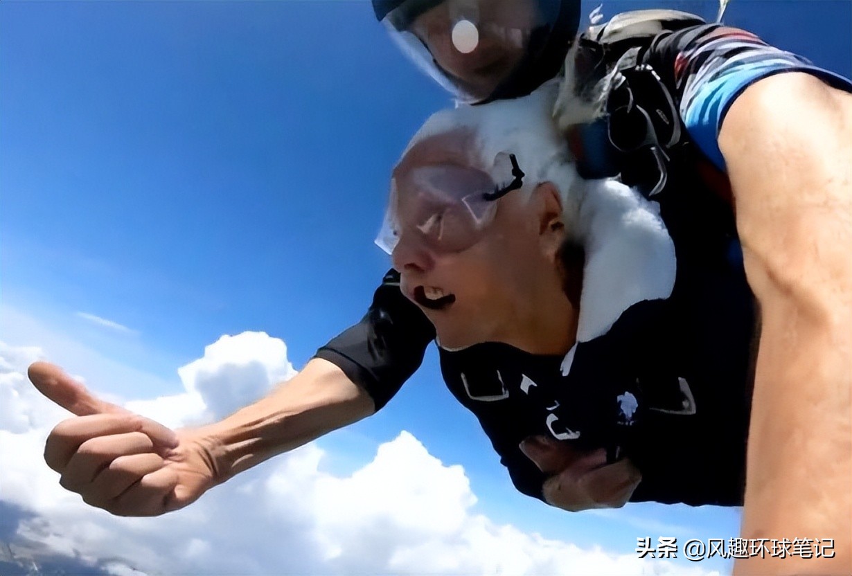 很燃啊！二战前线护士，通过跳伞来庆祝她的100岁生日