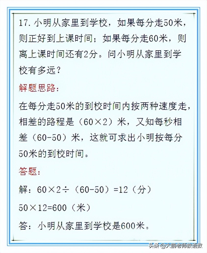 2022小学数学重点题型,小学数学经典题型30例(图17)