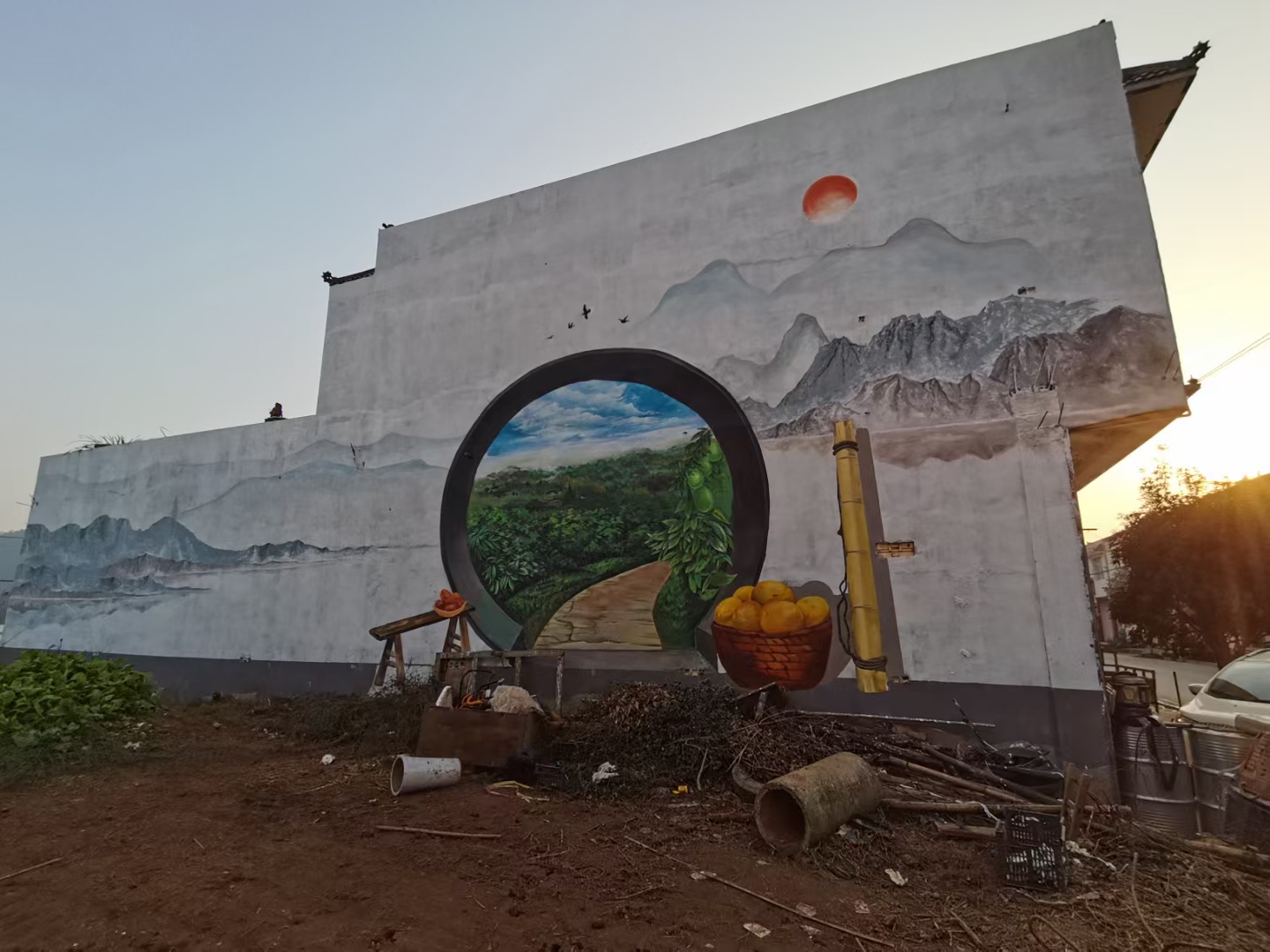 新农村墙体彩绘多少钱一平？