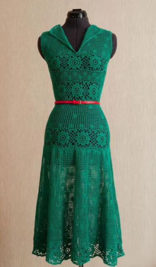 还在买裙子穿?看看钩针编织的春秋季长裙,这也太时尚了吧