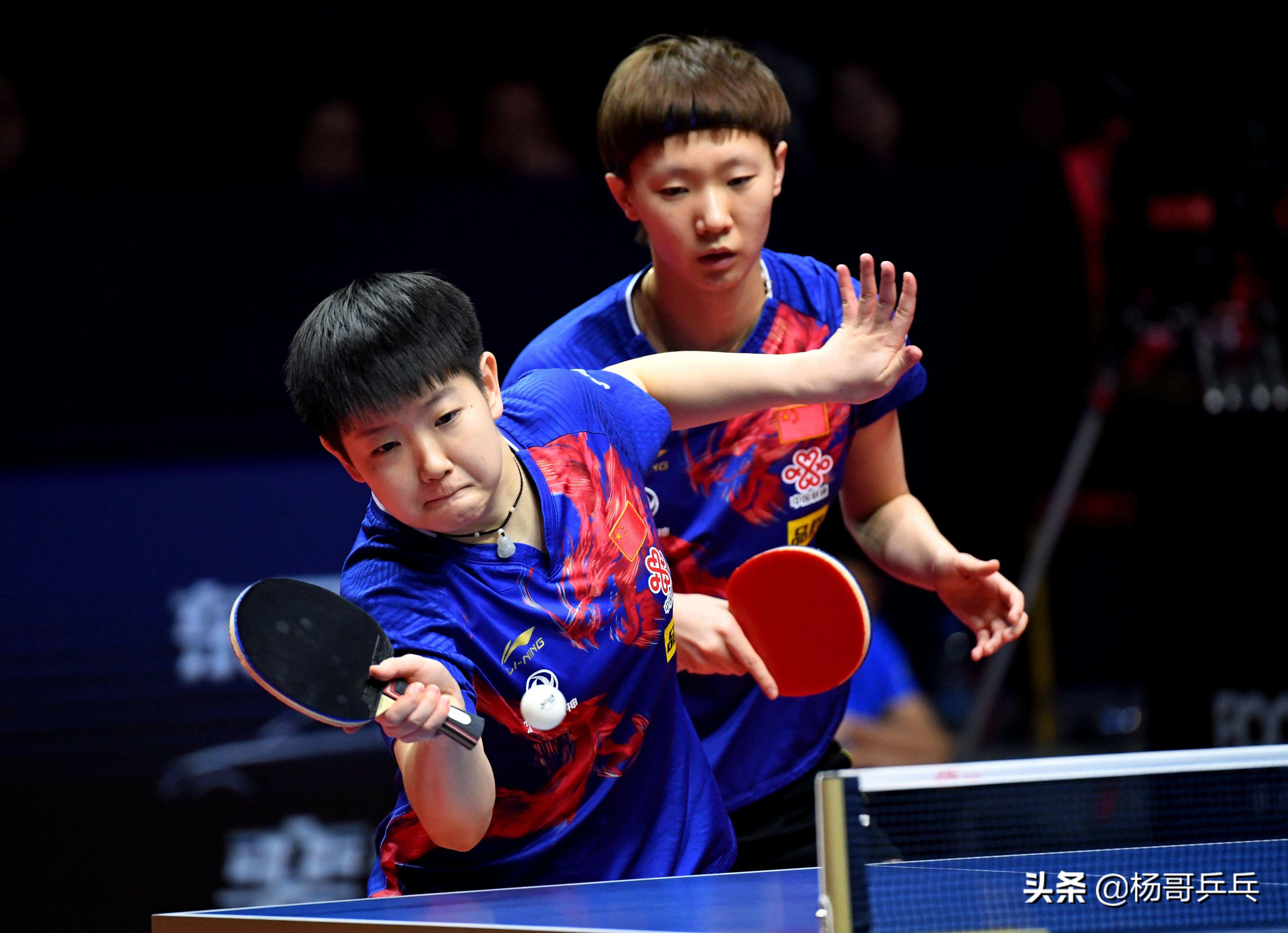 乒乓球有没有女双(女双排行榜:两对组合世乒赛三连冠,孙颖莎王曼昱