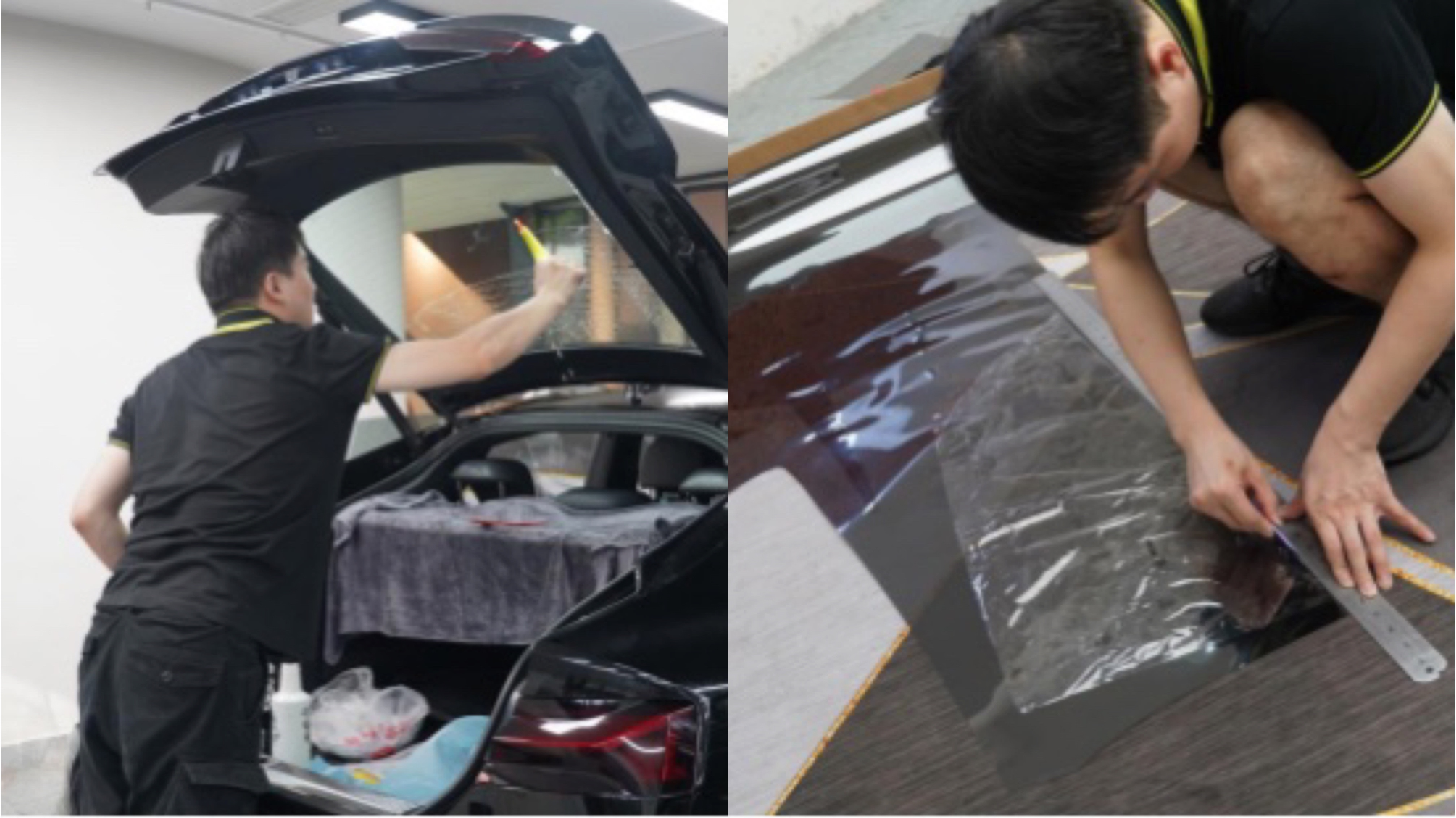 特斯拉车主看过来，改色贴膜全家福，你值得一看