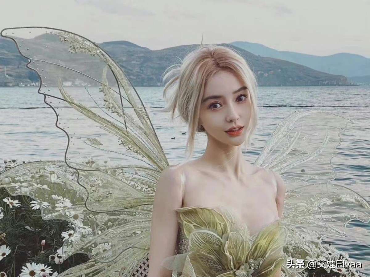 Angelababy离婚后首个生日大变样,穿裙戴假发,草地上许愿似精灵