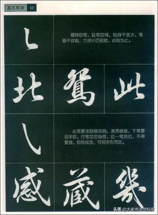 行书入门基本笔画笔法字教程